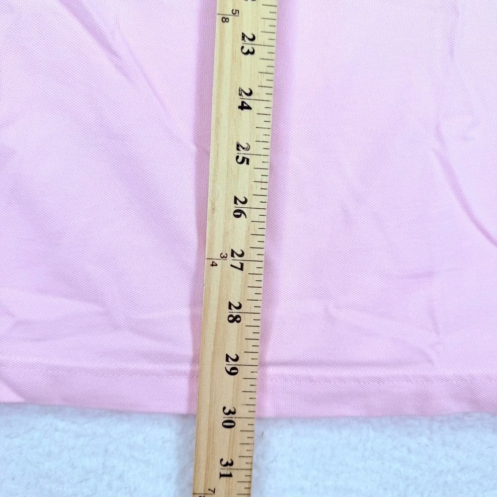 Banana Republic Mens XL Pink Short Sleeve Polo Shirt Standard Fit Valentines Day
